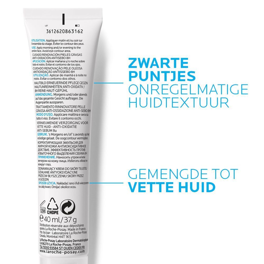 Drie La Roche-Posay producten. Effaclar Eau Micellaire, Lotion, K(+).