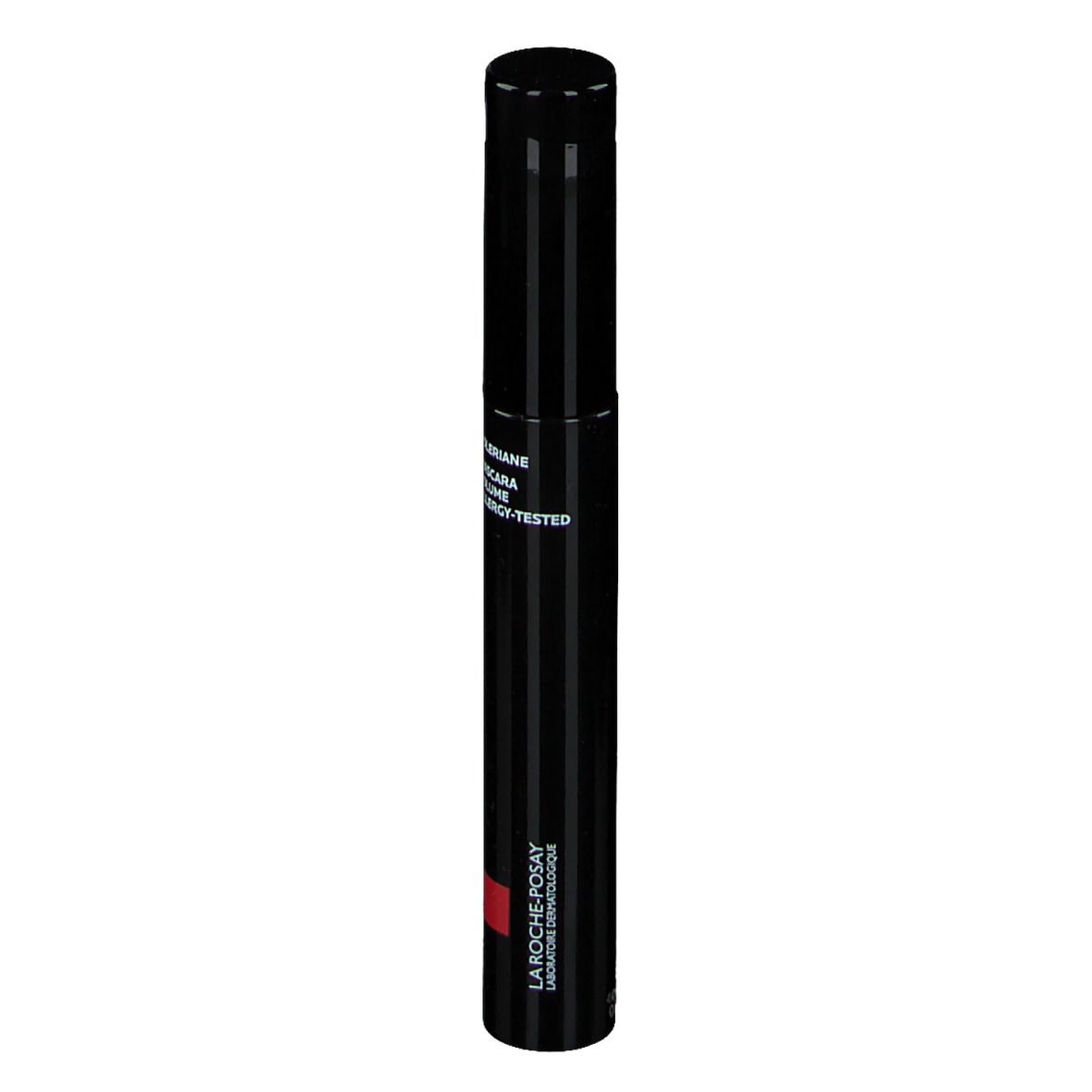 Tube de mascara noir. Texte: Tolériane Mascara Volume, Allergy-Tested. Marque: La Roche-Posay.