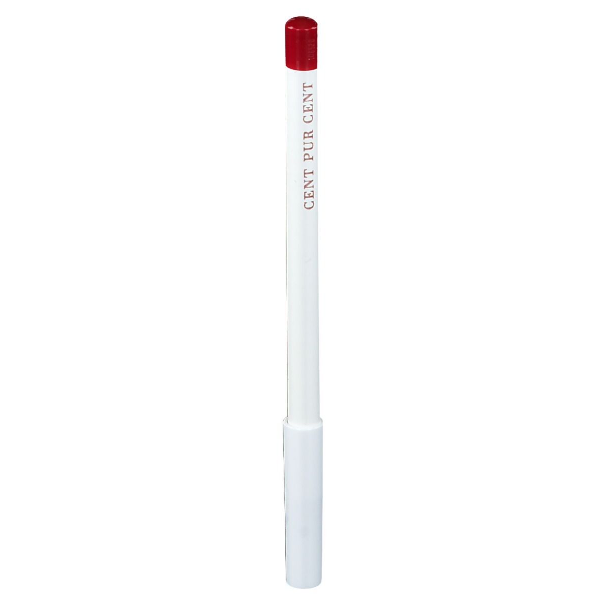 Witte lipliner met rode punt. Opschrift: CENT PUR CENT.