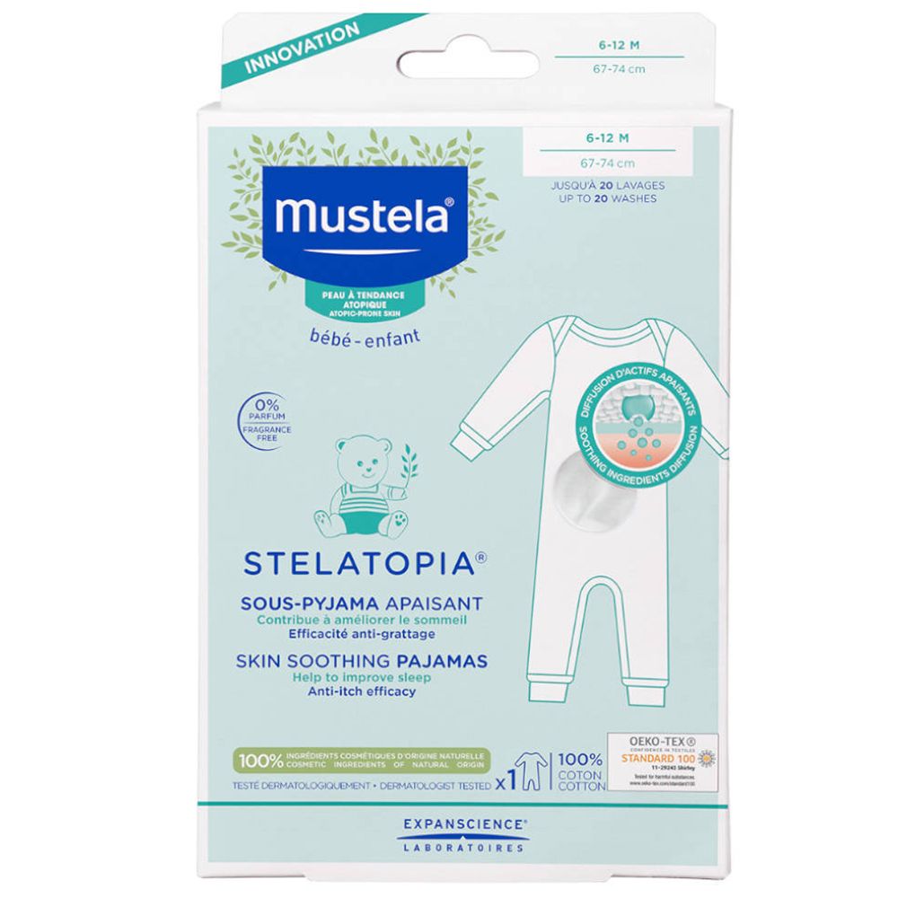 mustela® Bébé Stelatopia® Sous-pyjama apaisant 6-12 mois Peau Atopique