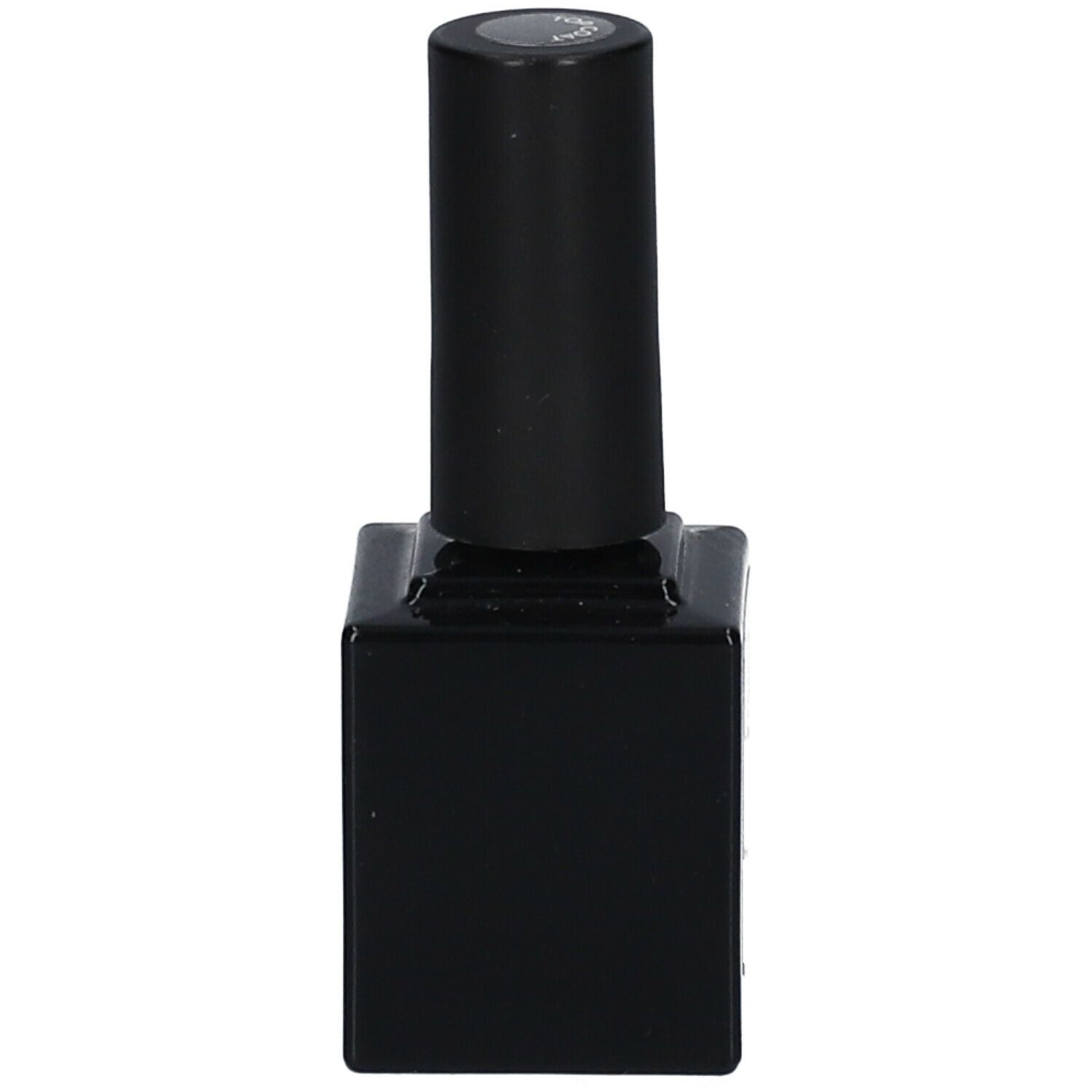Flacon noir avec bouchon noir. Aucune inscription visible.