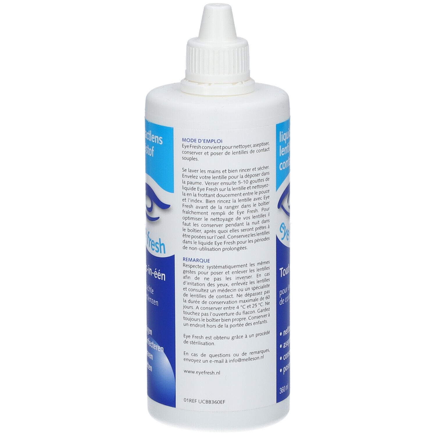 Eye Fresh All-in-one Liquide Lentilles de Contact Souples 360 ml Solution De Conservation Et De Nettoyage view 2
