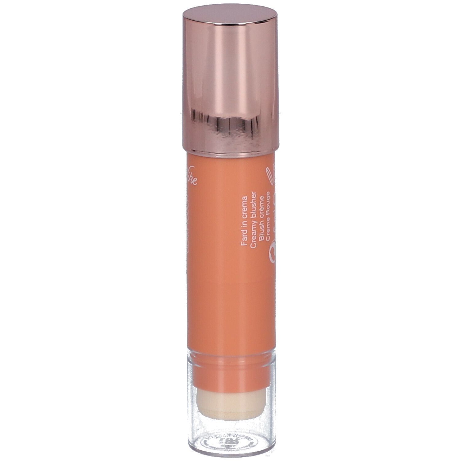 BioNike DEFENCE COLOR Glam Touch. Creme-Blush in einem zylindrischen Behälter mit roségoldfarbenem Deckel.