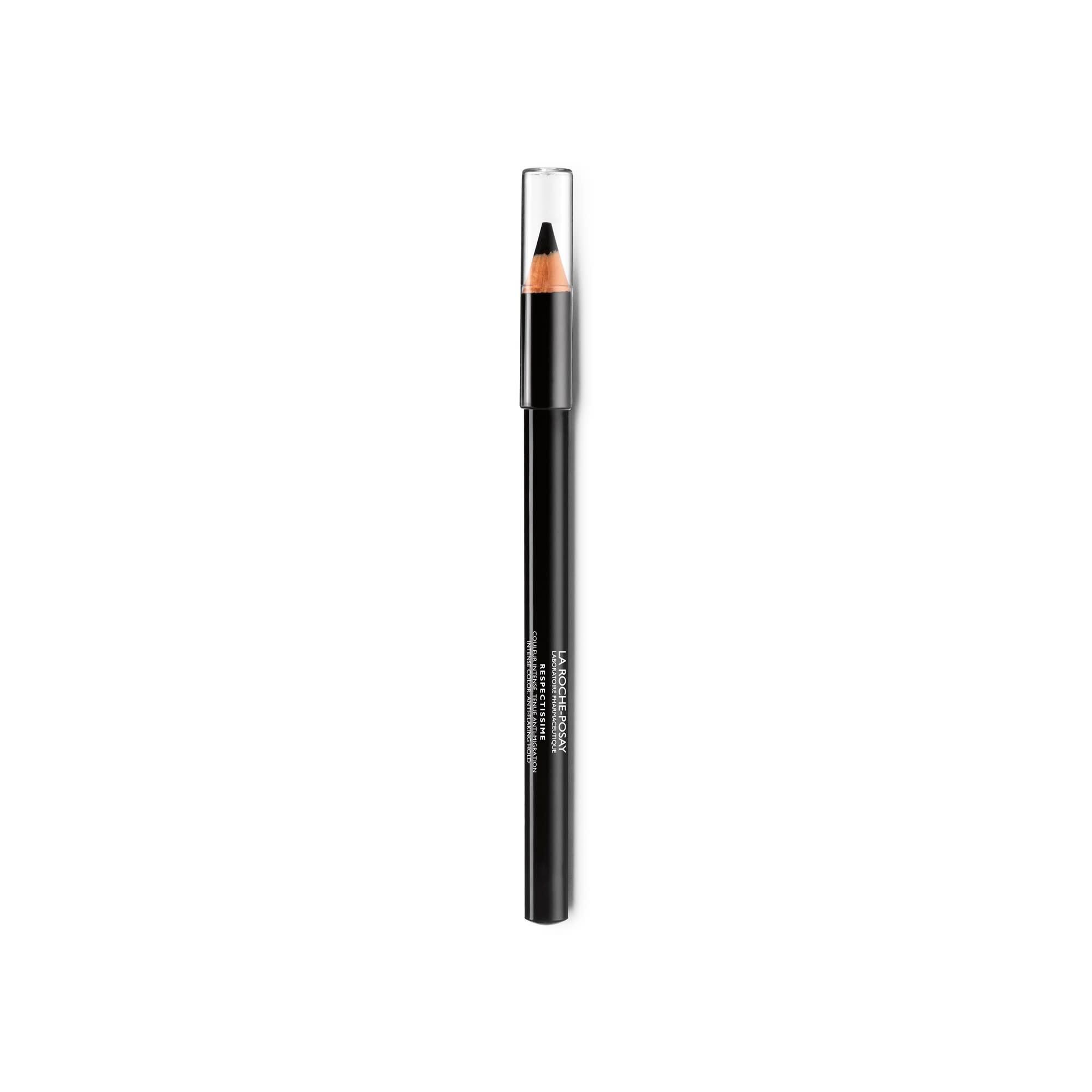 Crayon khôl noir avec capuchon transparent. Inscription: La Roche-Posay.