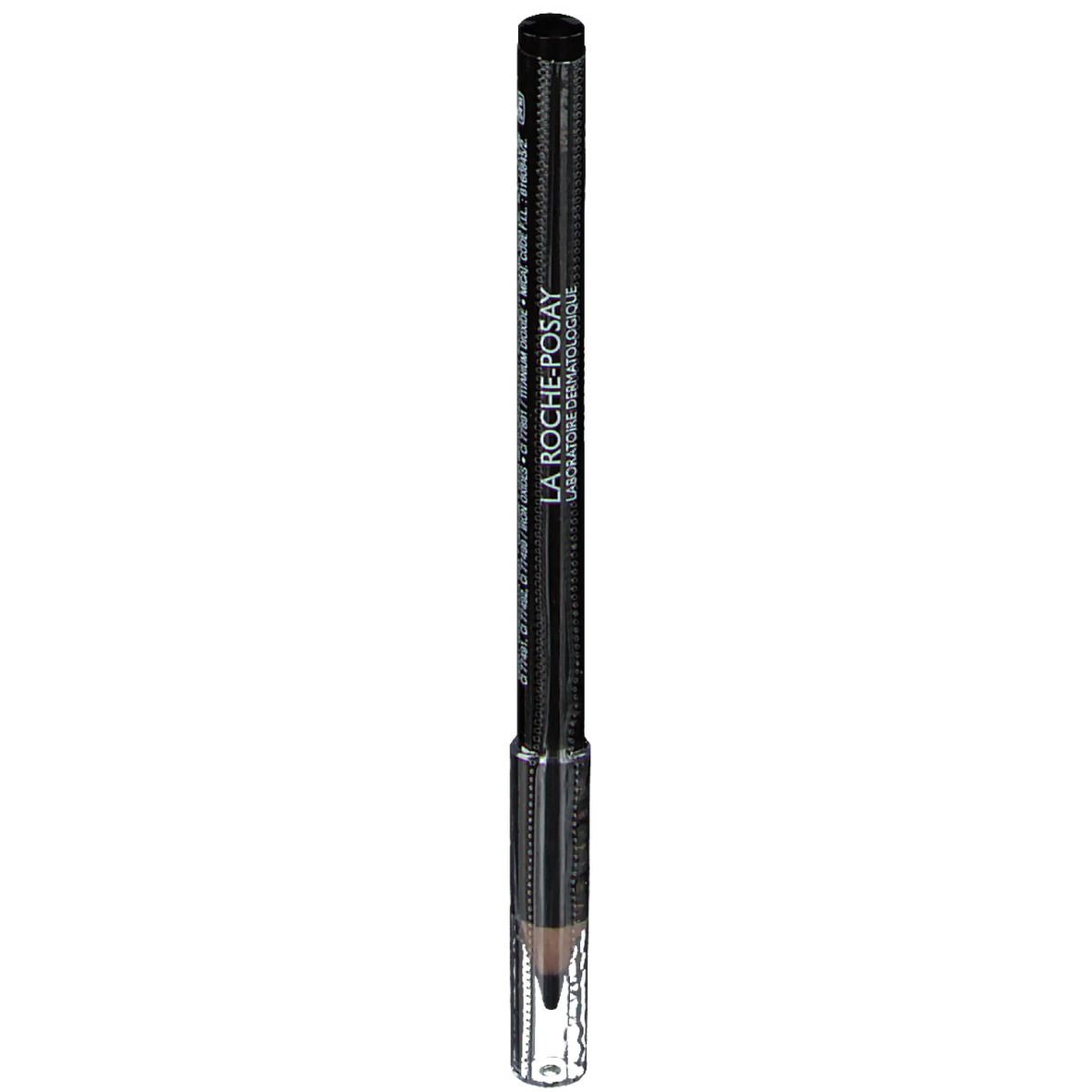 Crayon khôl noir avec capuchon transparent. Inscription: La Roche-Posay.