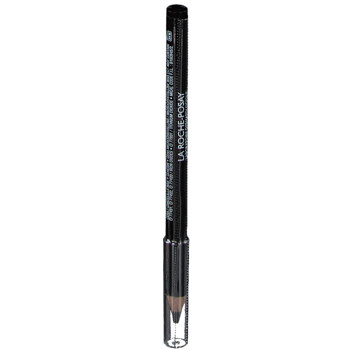 Crayon khôl noir avec capuchon transparent. Inscription: La Roche-Posay.