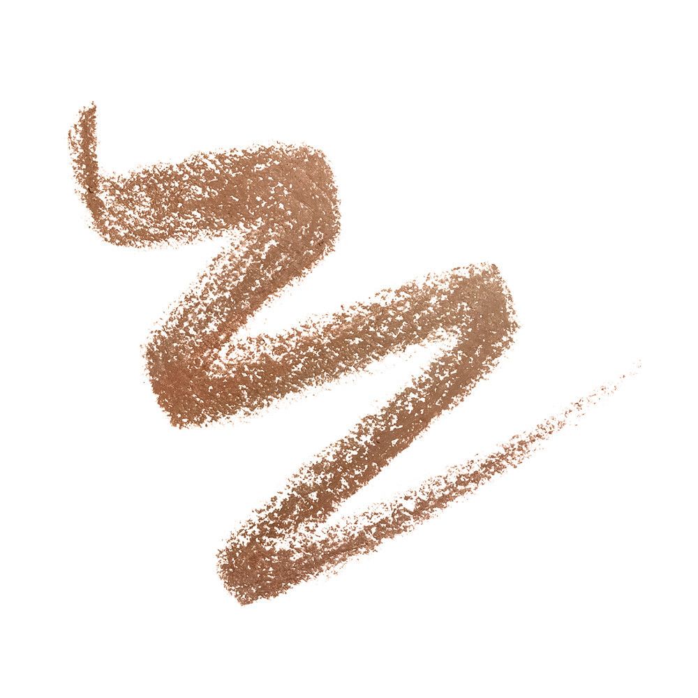Crayon à sourcils avec brosse. Texte : Comble les zones clairsemées, Recrée la forme de votre ligne de sourcil.