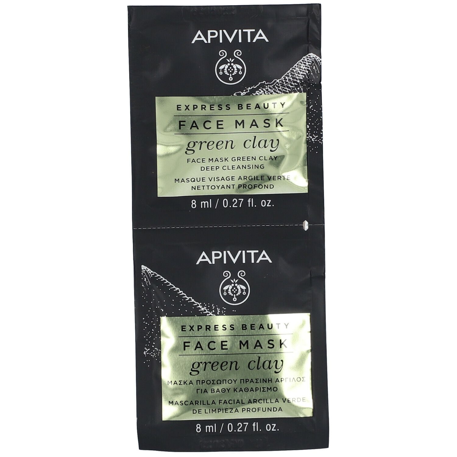 Apivita Express Beauty Masque Visage Nettoyant Profond à l'Argile Verte