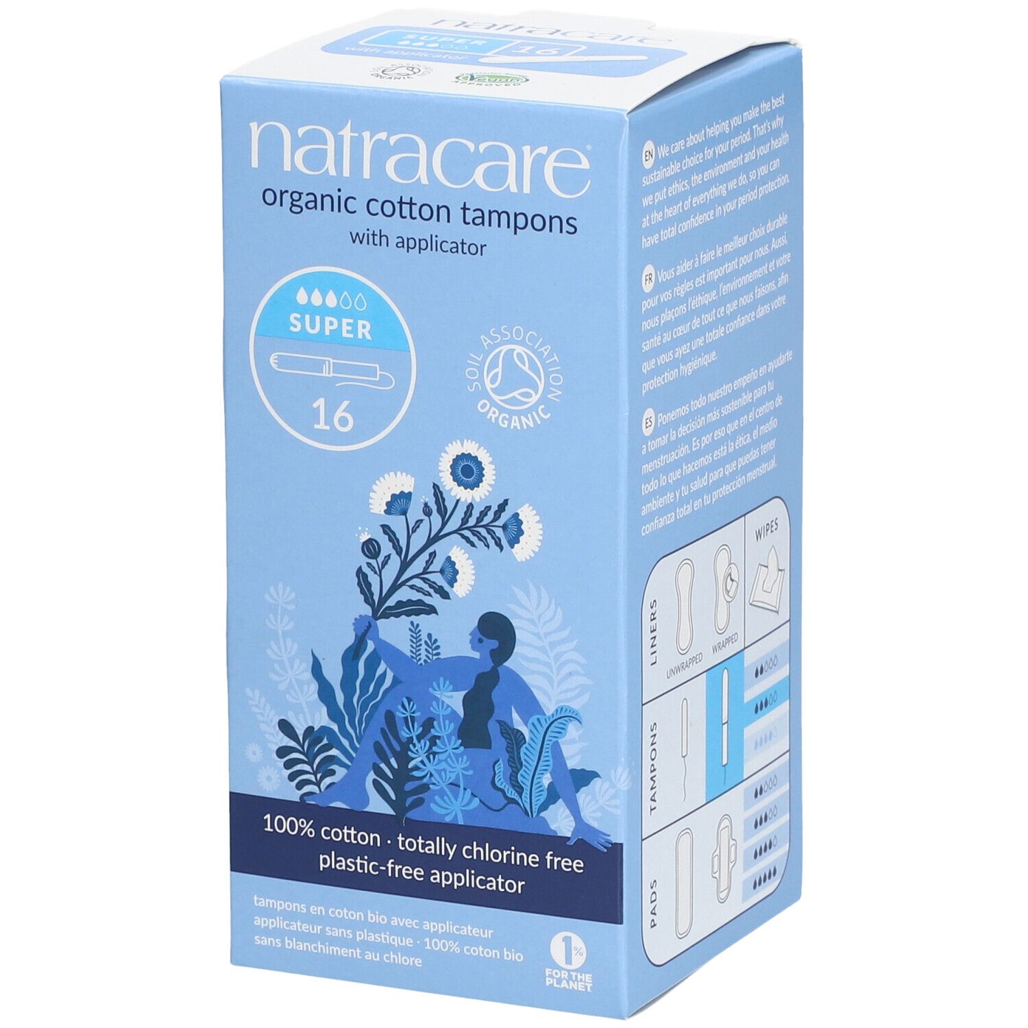 Natracare Tampons met Applicator Super 16 St Tamponaden