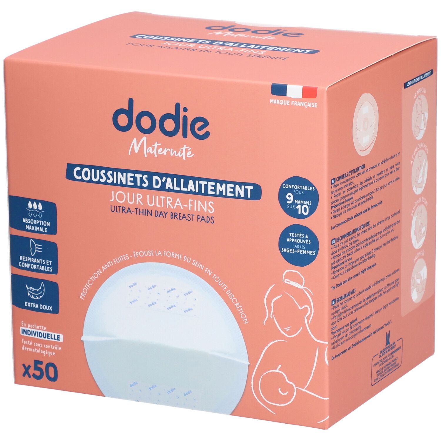 Dodie Coussinets d'allaitement Jour Ultra-fins