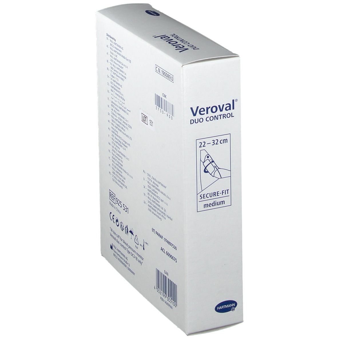 Veroval Duo Control Manschette, Größe M (22-32cm). Für Blutdruckmessgeräte.