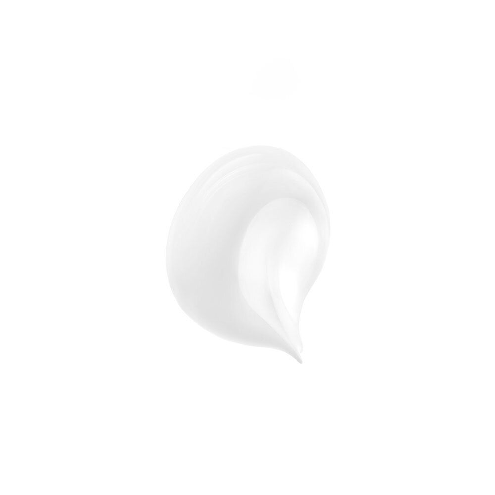Goutte de crème blanche. Texture lisse. Sur fond blanc.