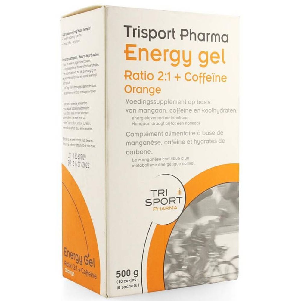 Trisport Pharma Energy Gel Rapport 2:1 + Caféine et orange