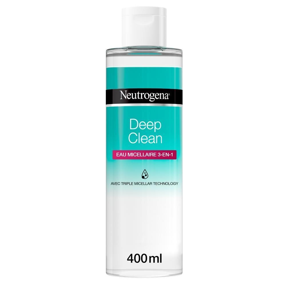Neutrogena Deep Clean Eau Micellaire. Flacon, vue de face.