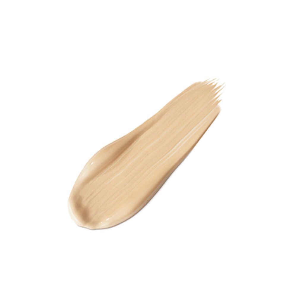 Make-up fluid sample. Tint 01 Clay. Op witte achtergrond.