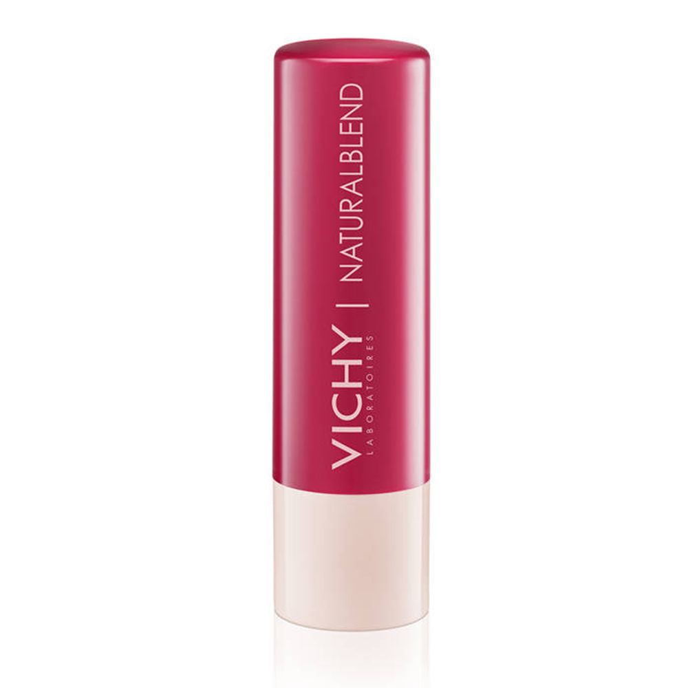 Roter Lippenbalsam mit weißem Unterteil. VICHY | NATURALBLEND.