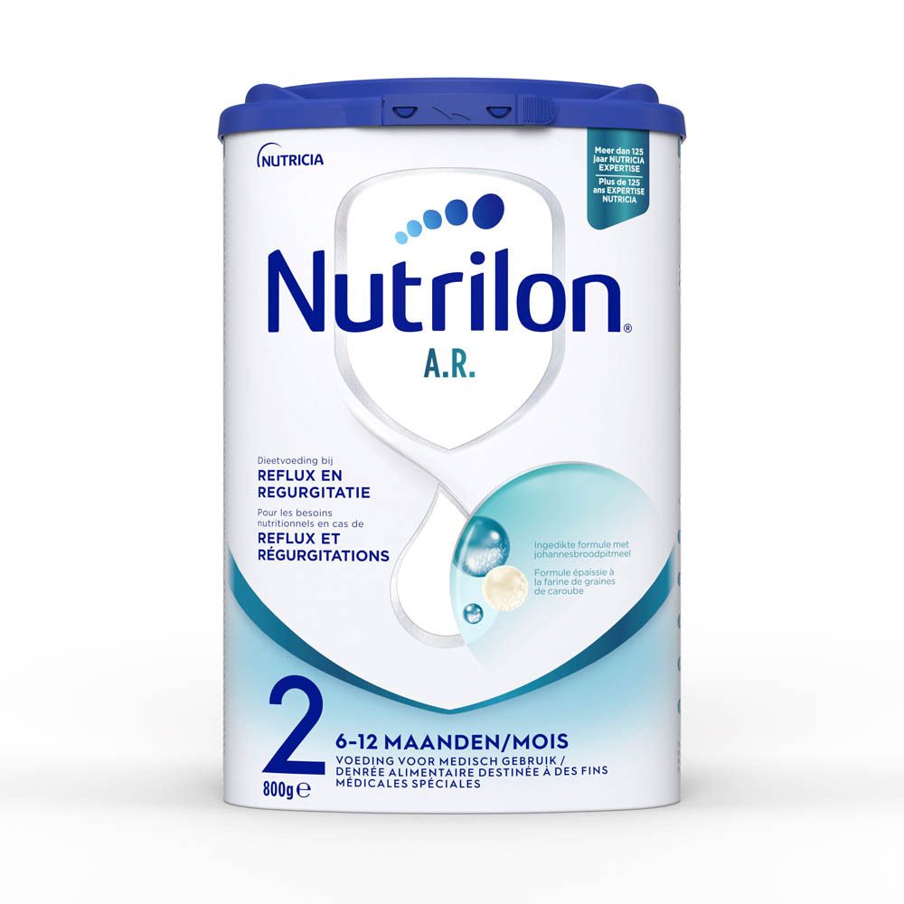 Nutrilon A.R. 2 babyvoeding voor 6-12 maanden, 800g blik.