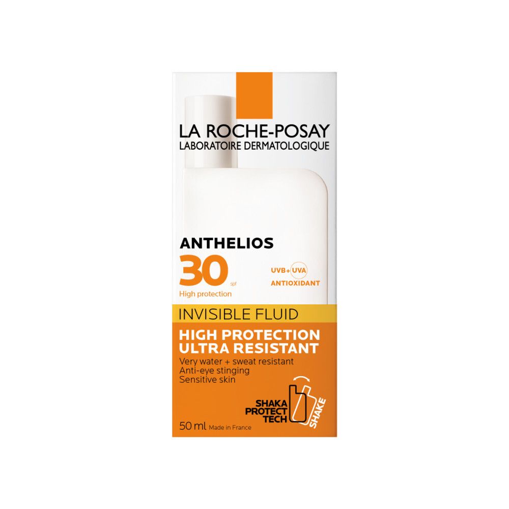 Achterkant van de LA ROCHE-POSAY fles. Meertalige tekst. 50ml/49g. Gemaakt in Frankrijk.