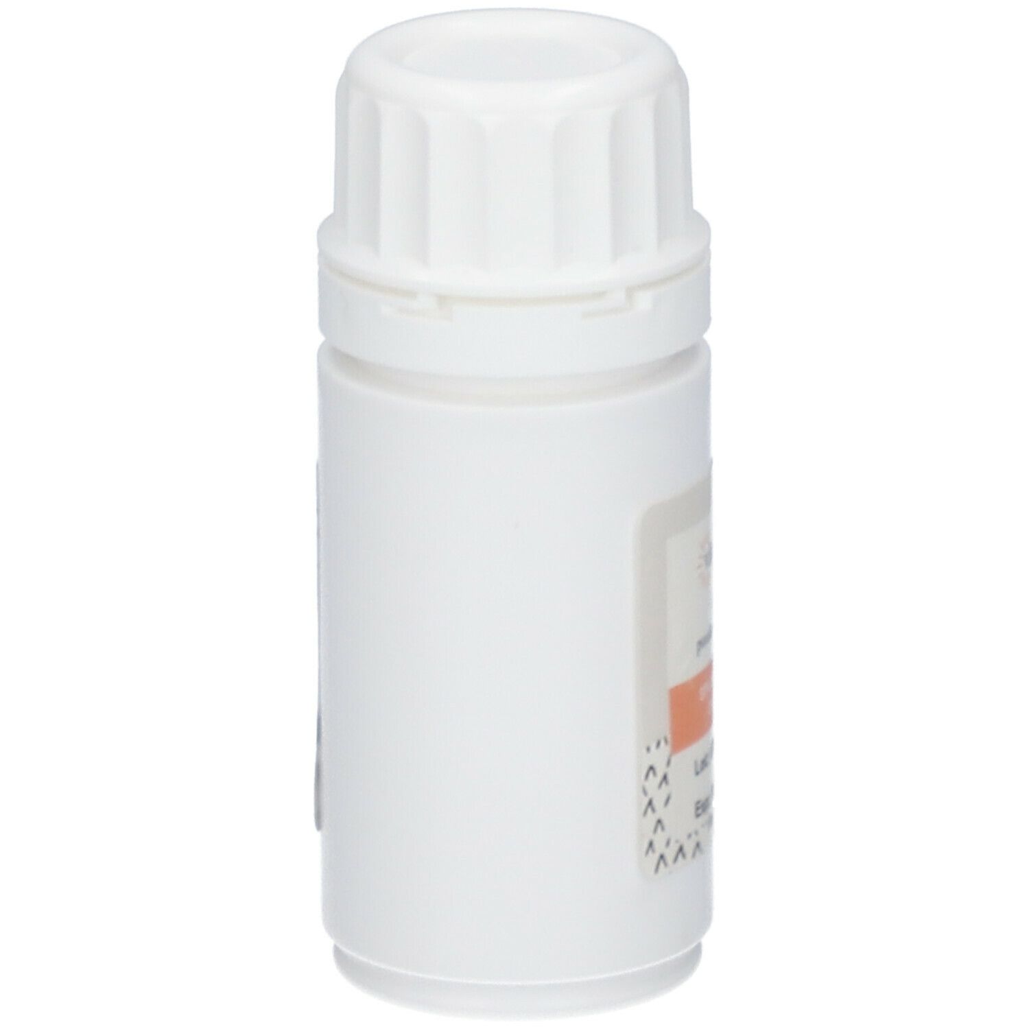 Witte pot met deksel. Etiket met tekst. Merk: Vitamina. Tekst: FLACID, poeder/poudre, 30g, Digestion.
