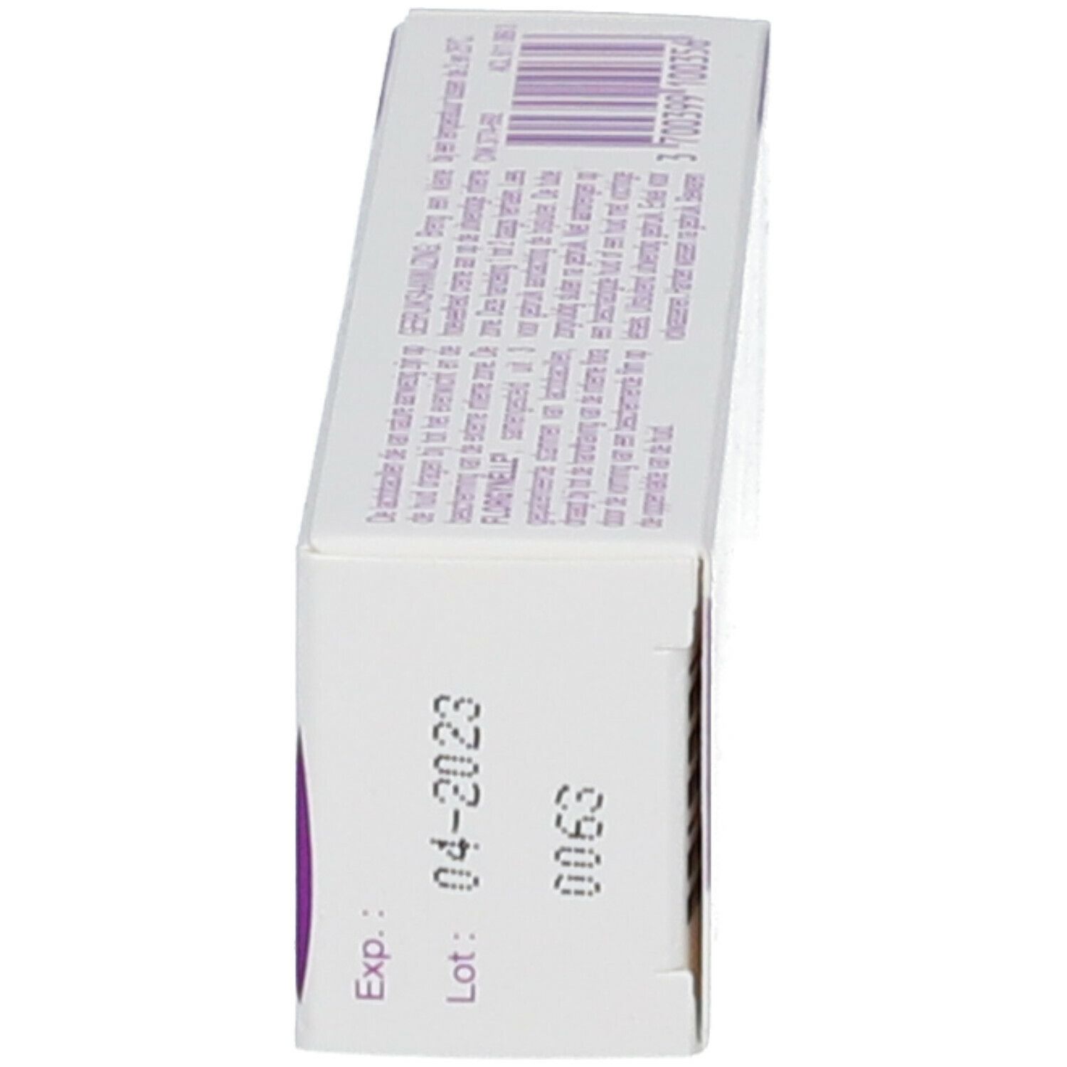Boîte, en biais. Inscription: florGYNelle Crème Protectrice. Avec texte: 04-2023 et Lot 0063.