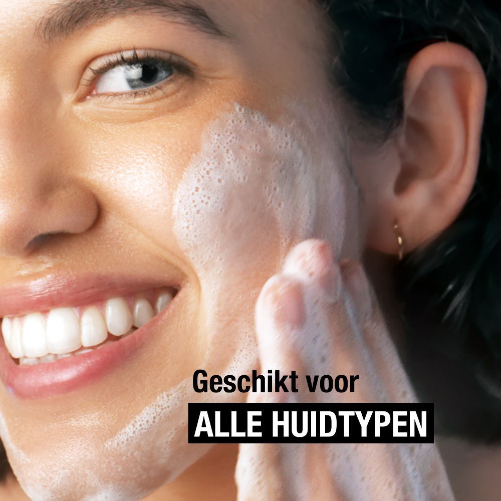 Neutrogena Hydro Boost Aqua Reinigingsgel. Blauwe fles met pomp. Tekst.