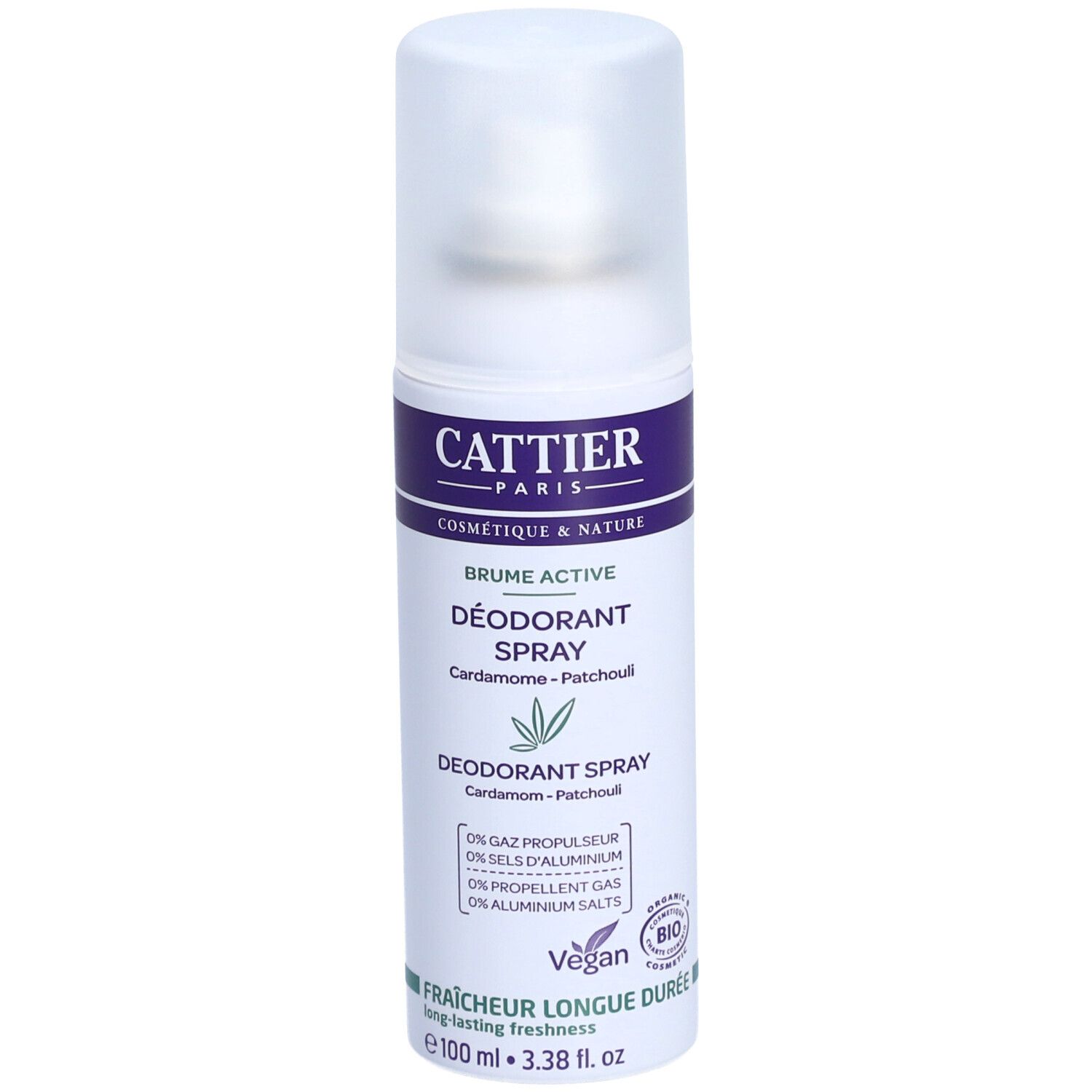 Cattier Deodorant spray cardamom-patchouli bio 100ml 100 ml Deospray