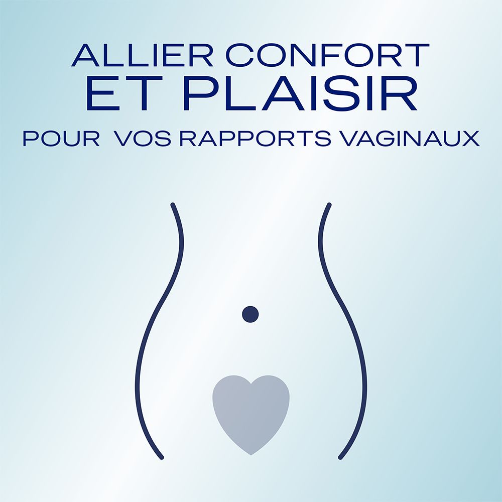 Graphique d'une femme. Texte : Allier confort et plaisir pour vos rapports vaginaux.