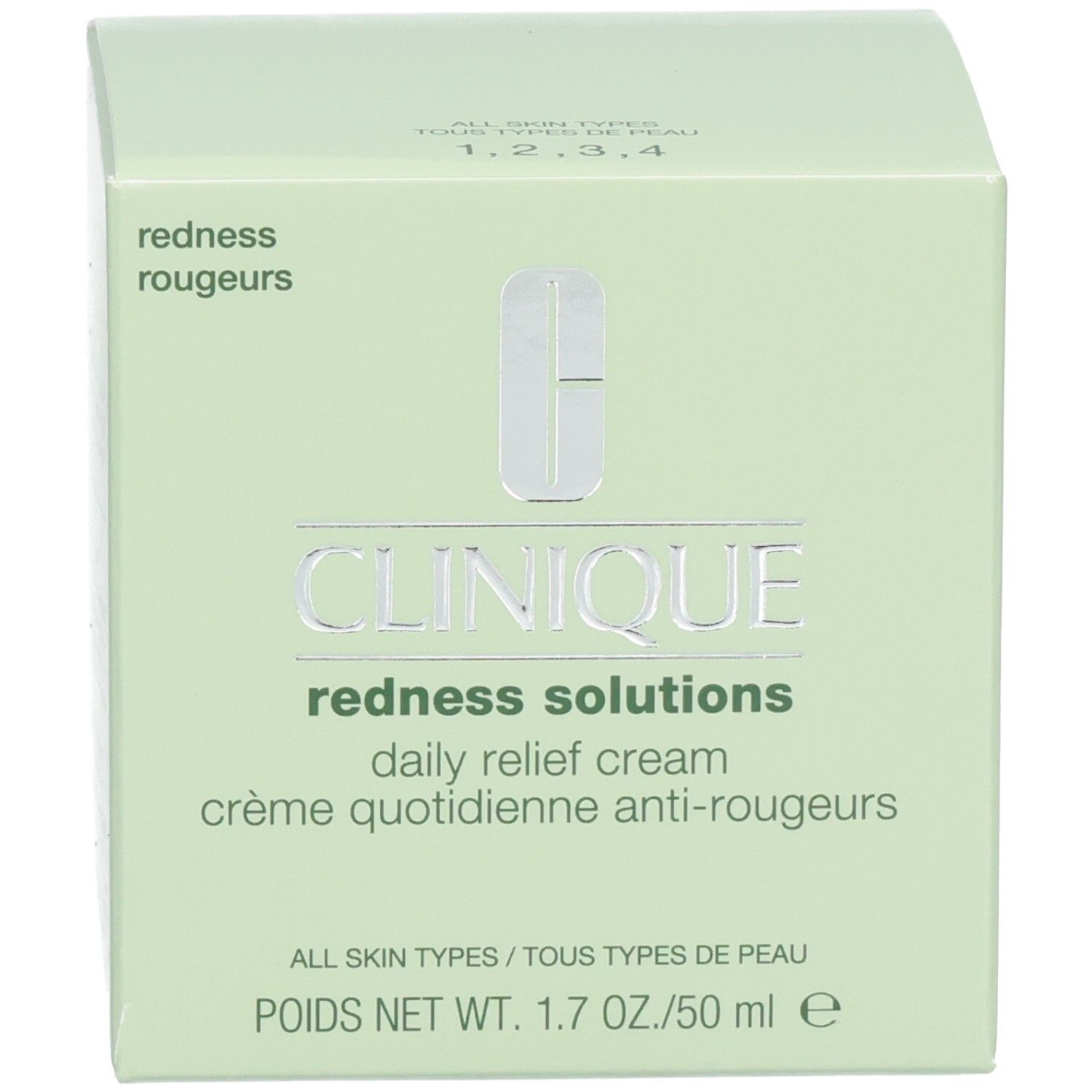 Clinique Redness Solutions Creme und Kartonverpackung.
