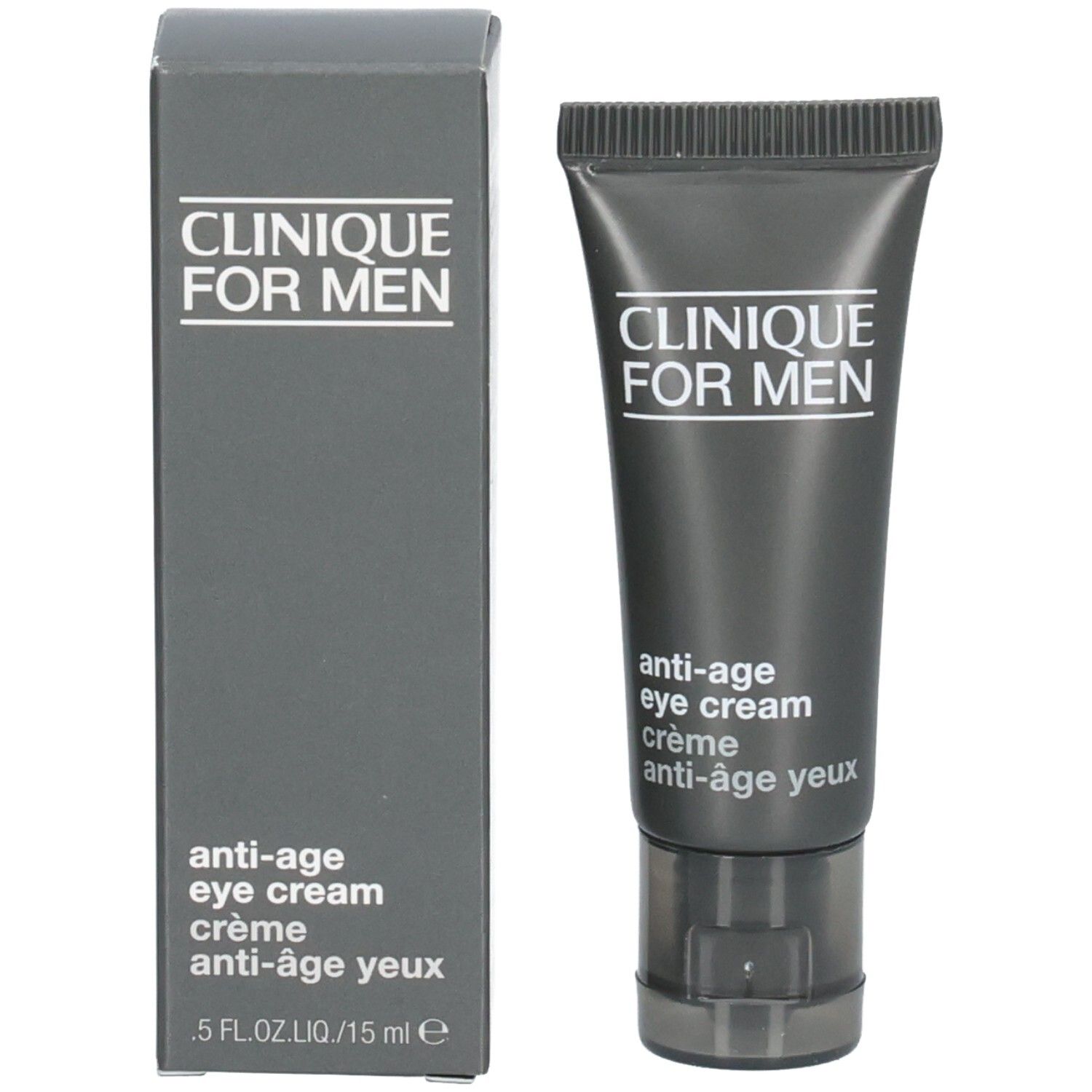 Clinique For Men Anti-Age Augencreme Tube und Faltschachtel.