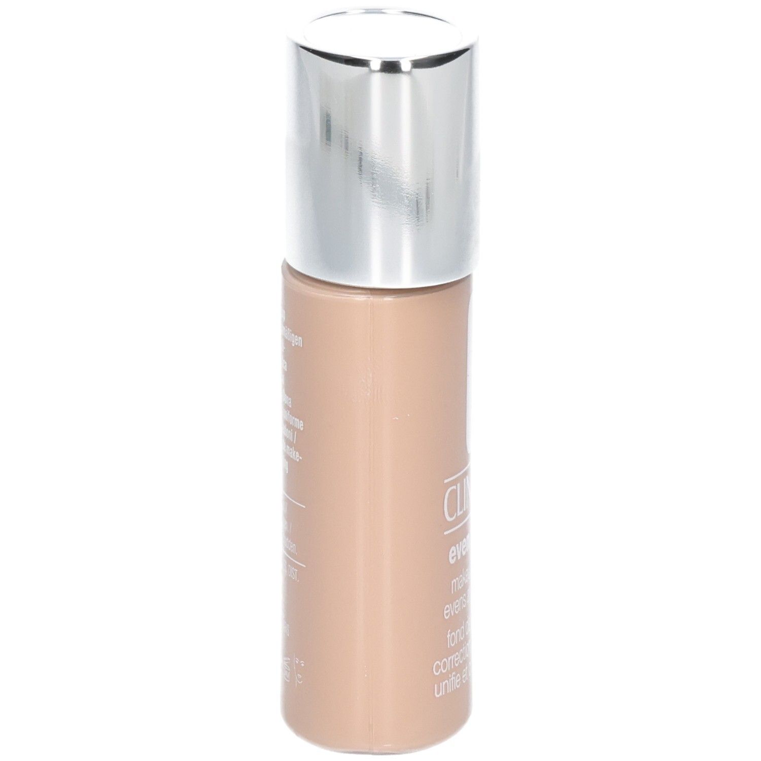 Clinique Even Better™ Makeup SPF15 Flasche. Beige Farbton, silberner Deckel. Produktinformationen.