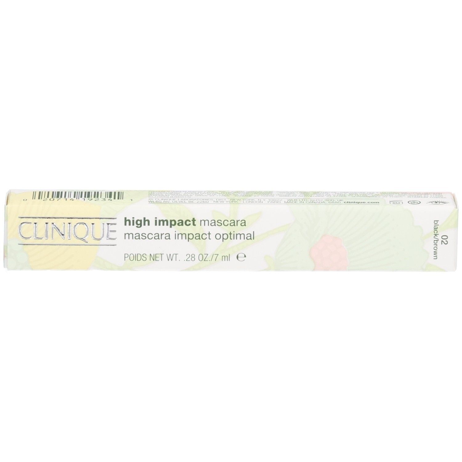Clinique High Impact Mascara, dunkelgrüne Tube mit silbernem Deckel.