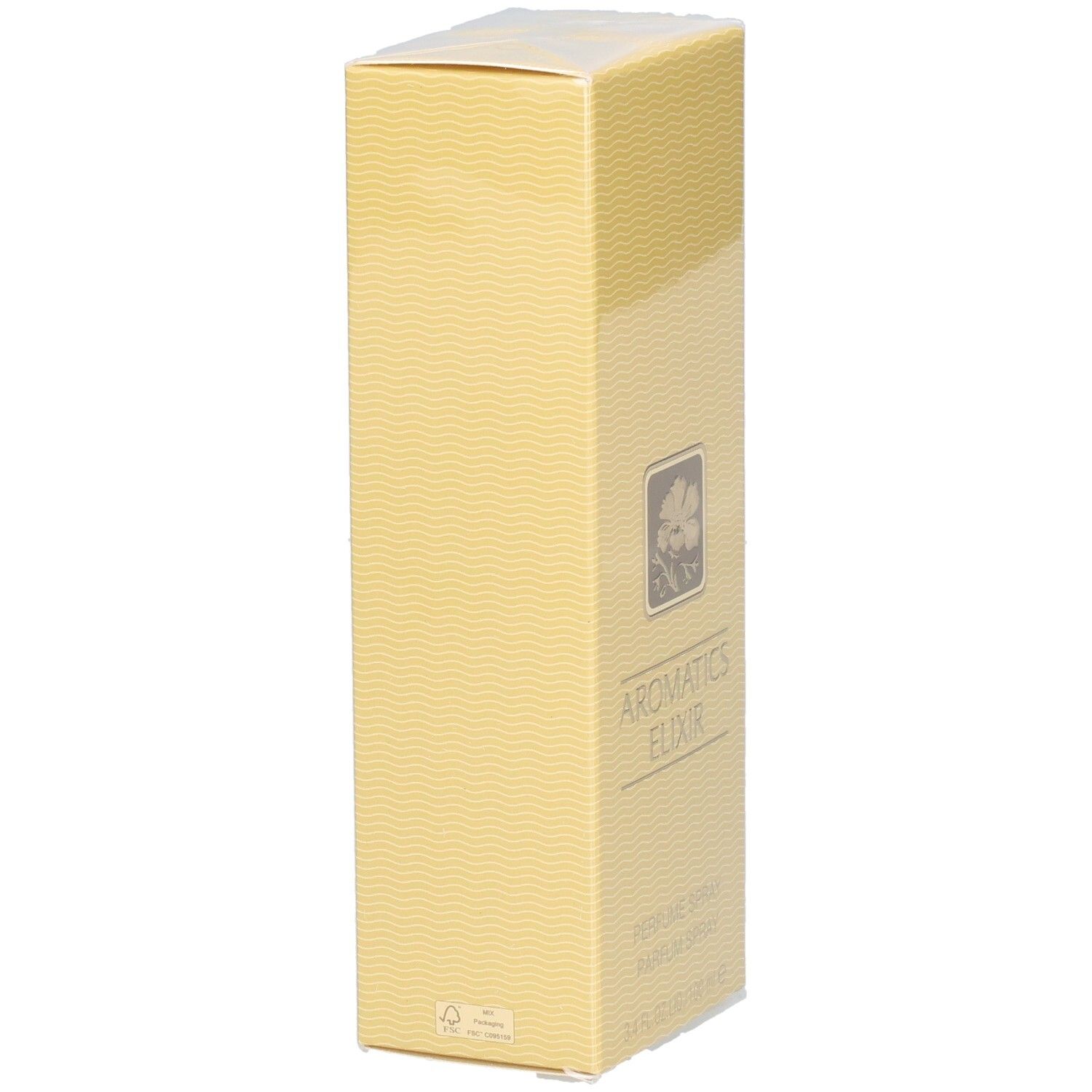 Clinique Aromatics Elixir Parfum Spray 100 ml, Seitenansicht.