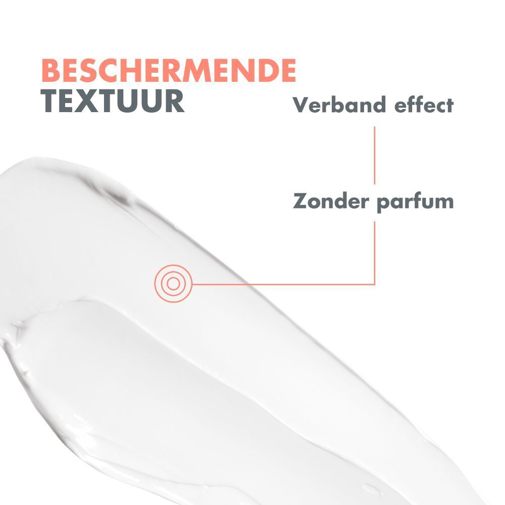 Crèmetextuur 'Avène Cicalfate+'. Zonder parfum. Verband effect.