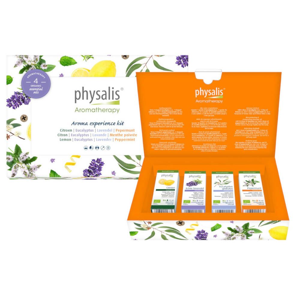 physalis® Aroma Experience Kit Citron Eukalyptus Lavende Menthe poivrée