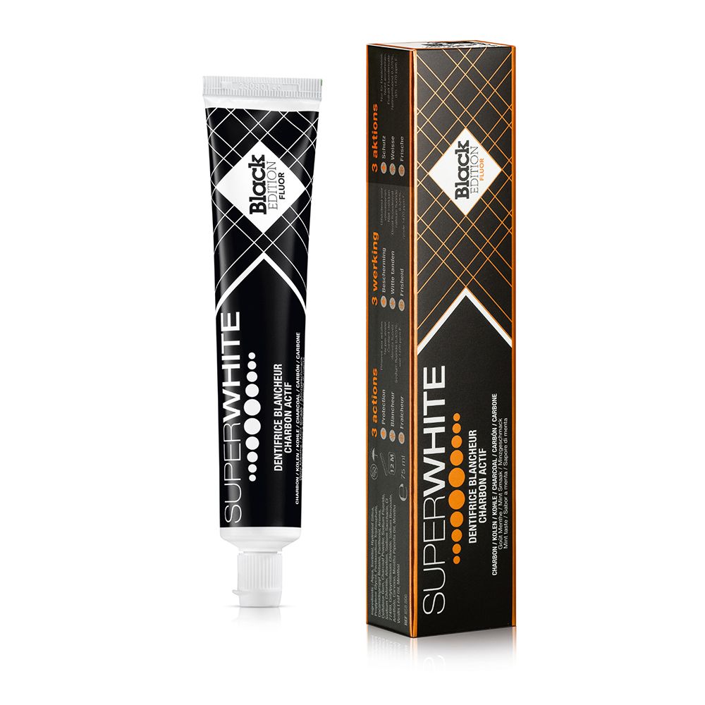 Superwhite Black Edition Tandpasta 75 ml Zahnpasta