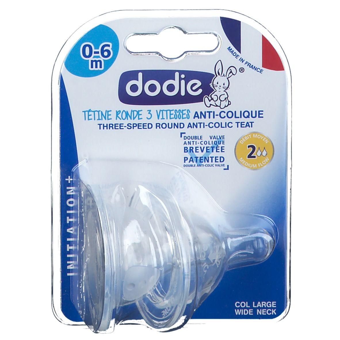 dodie® Initiation+ Anti-Kolik-Sauger 0-6 Monate