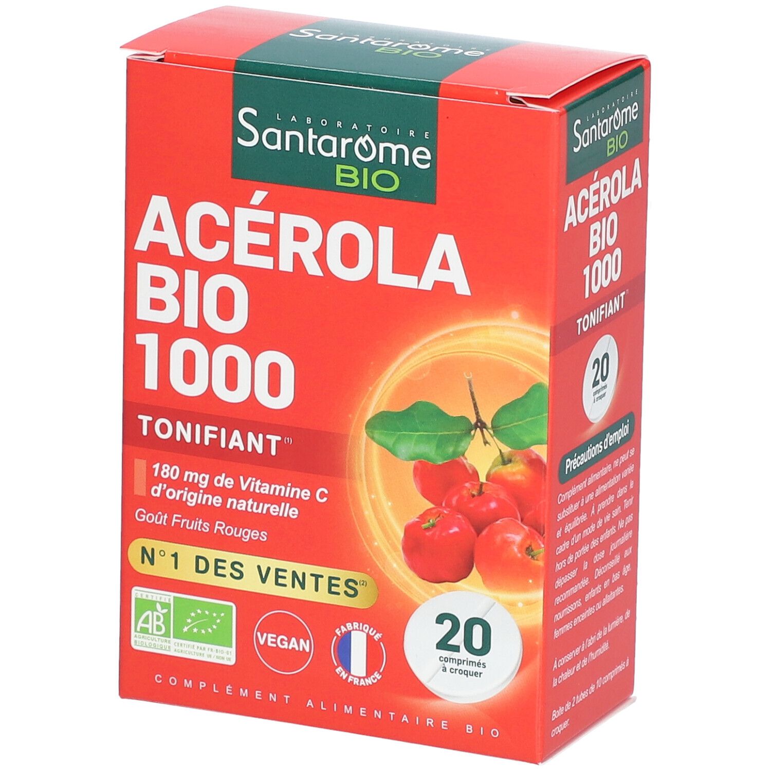 Santarome BIO Acérola Bio 1000 - 20 comprimés