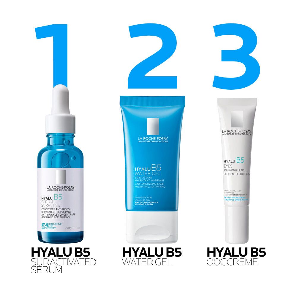 La Roche-Posay Hyalu B5 Serum, Water-Gel en Oogcrème.