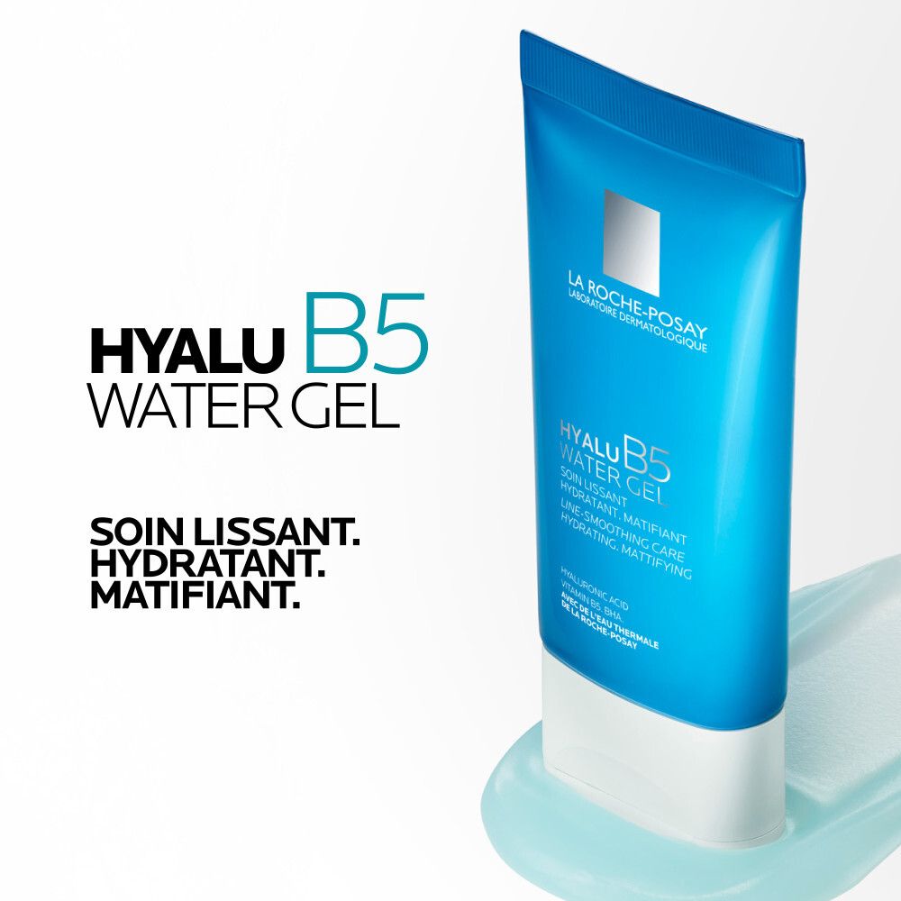 Tube La Roche-Posay Hyalu B5 Water Gel avec liste des ingrédients.