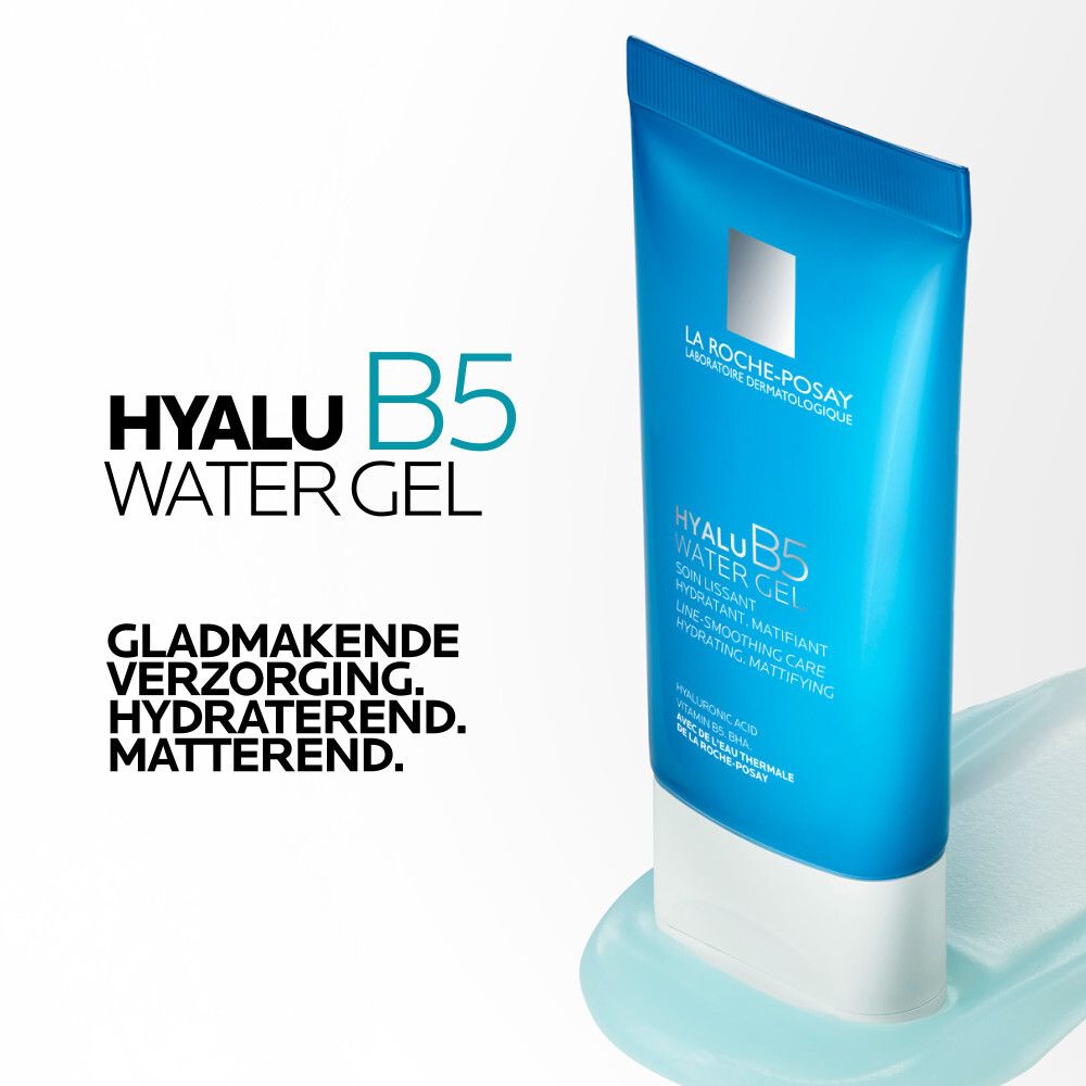 La Roche-Posay Hyalu B5 Water Gel tube met tekst.