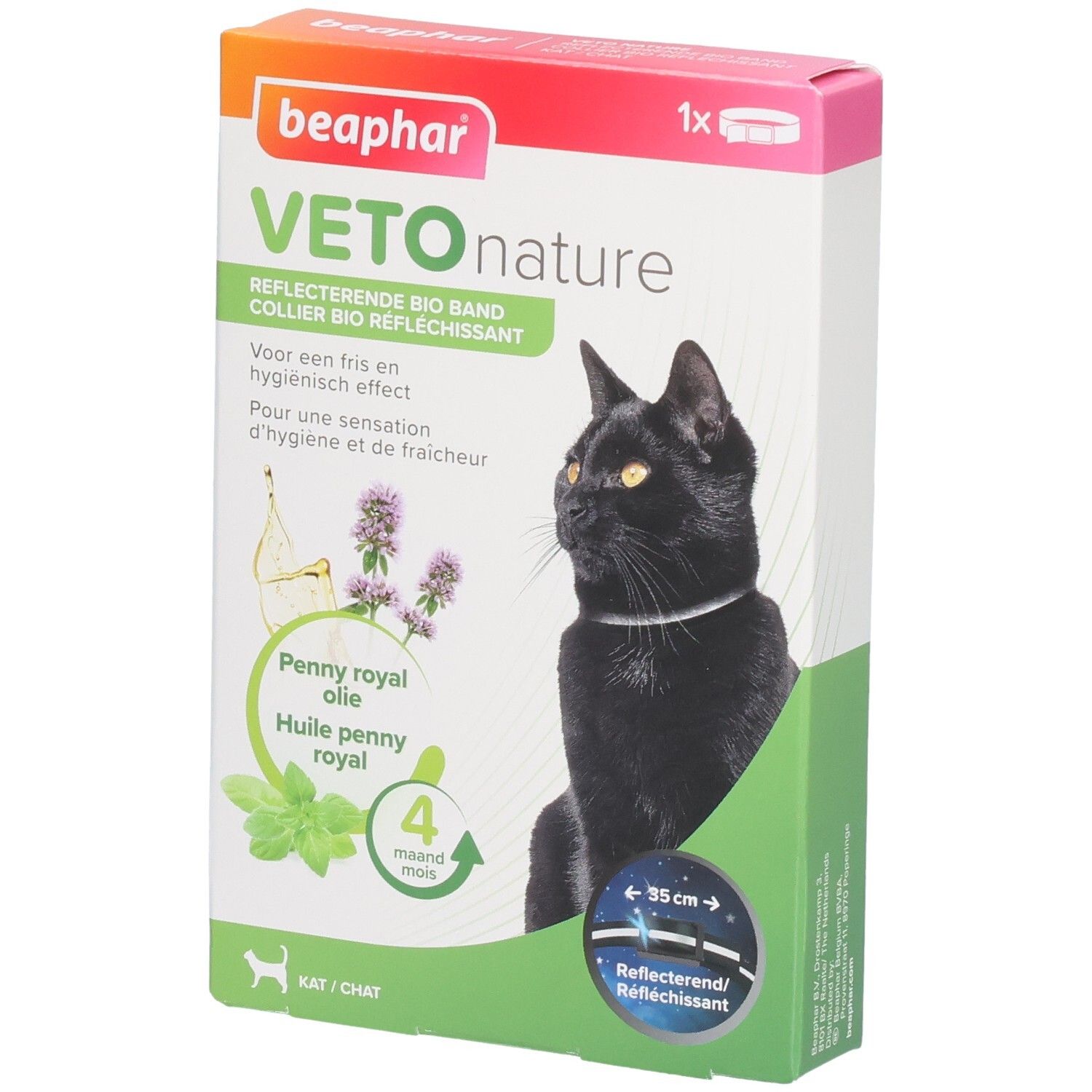 Beaphar Vetonature Bio-Halsband mit Reflektoren für Katzen