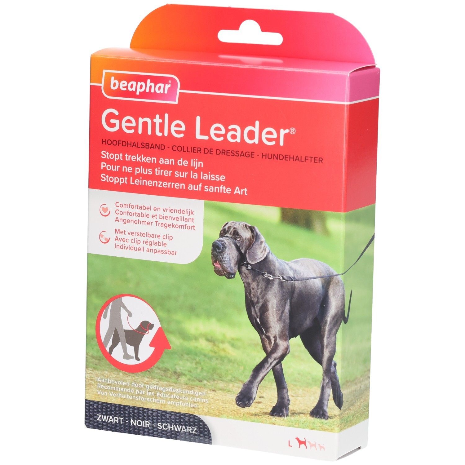 Beaphar Gentle Leader Trainingshalsband, schwarz, für große Hunde