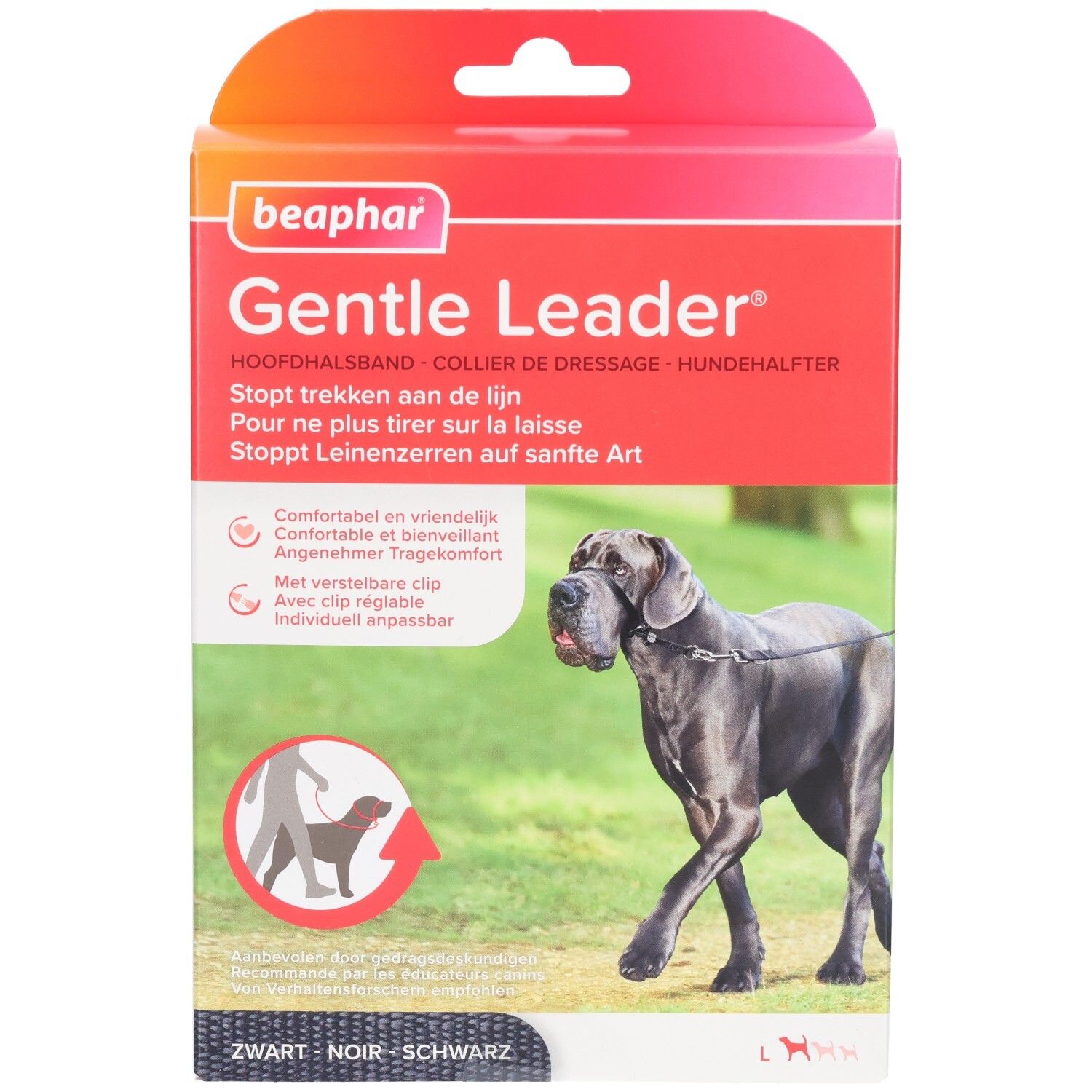Beaphar Gentle Leader Trainingshalsband, schwarz, für große Hunde
