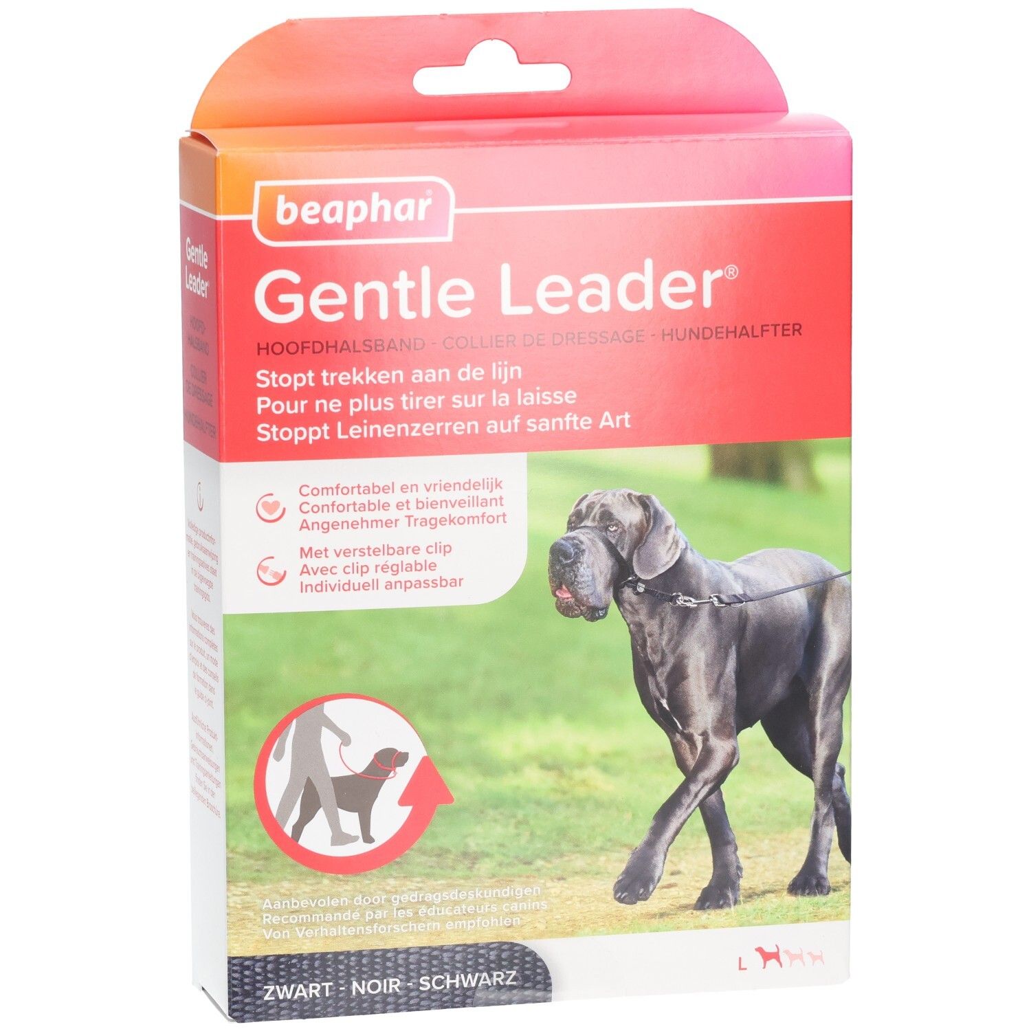 Beaphar Gentle Leader Trainingshalsband, schwarz, für große Hunde