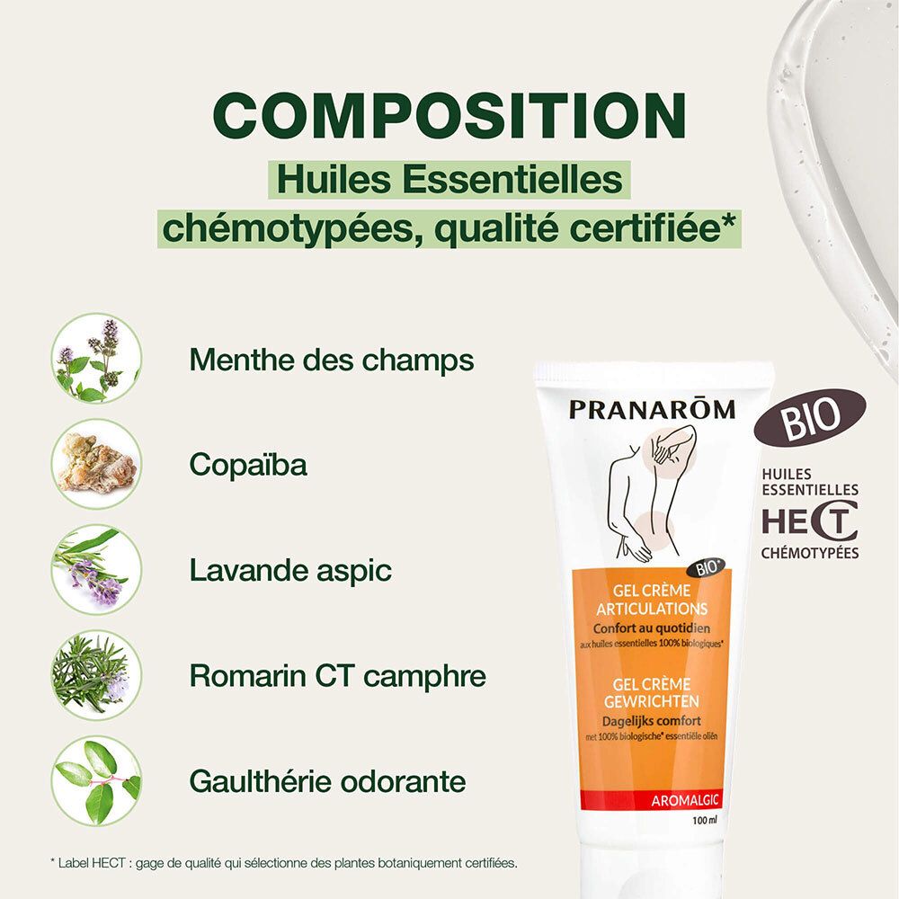 Text: Composition. Huiles Essentielles chémotypées. Menthe des champs, Copaïba, Lavande aspic.