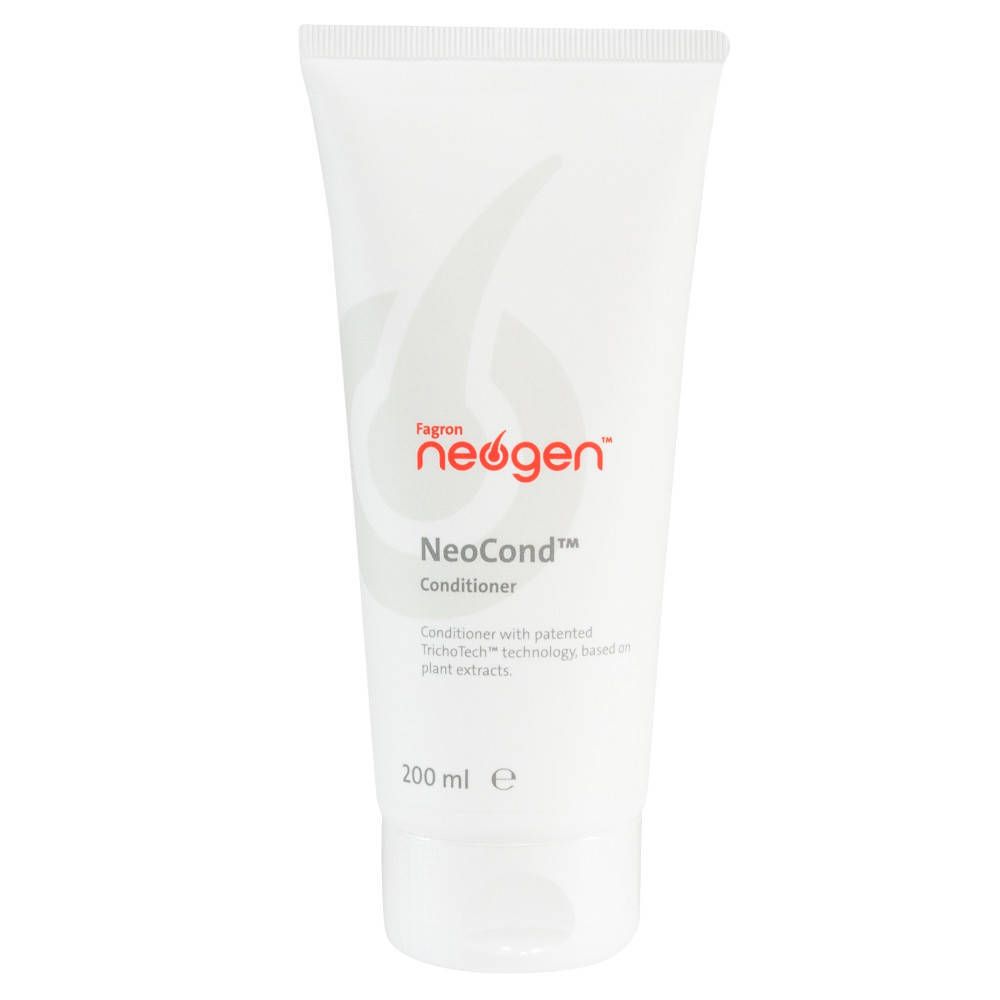 Tube blanc avec logo rouge 'neogen' et 'NeoCond™ Conditioner'. Contenance 200 ml.