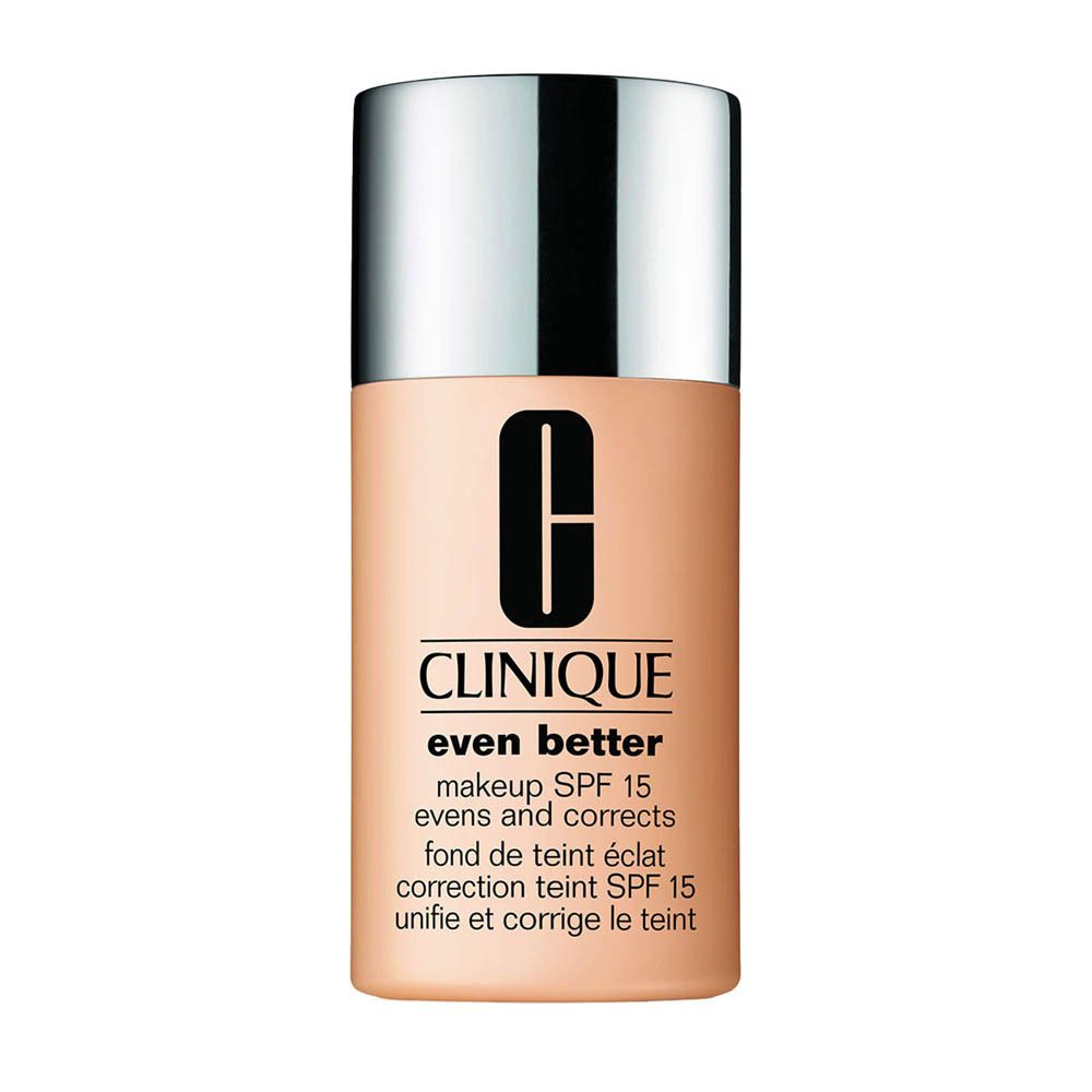 Clinique Even Better Make-up SPF 15 in einem hellen Hautton mit silbernem Deckel.