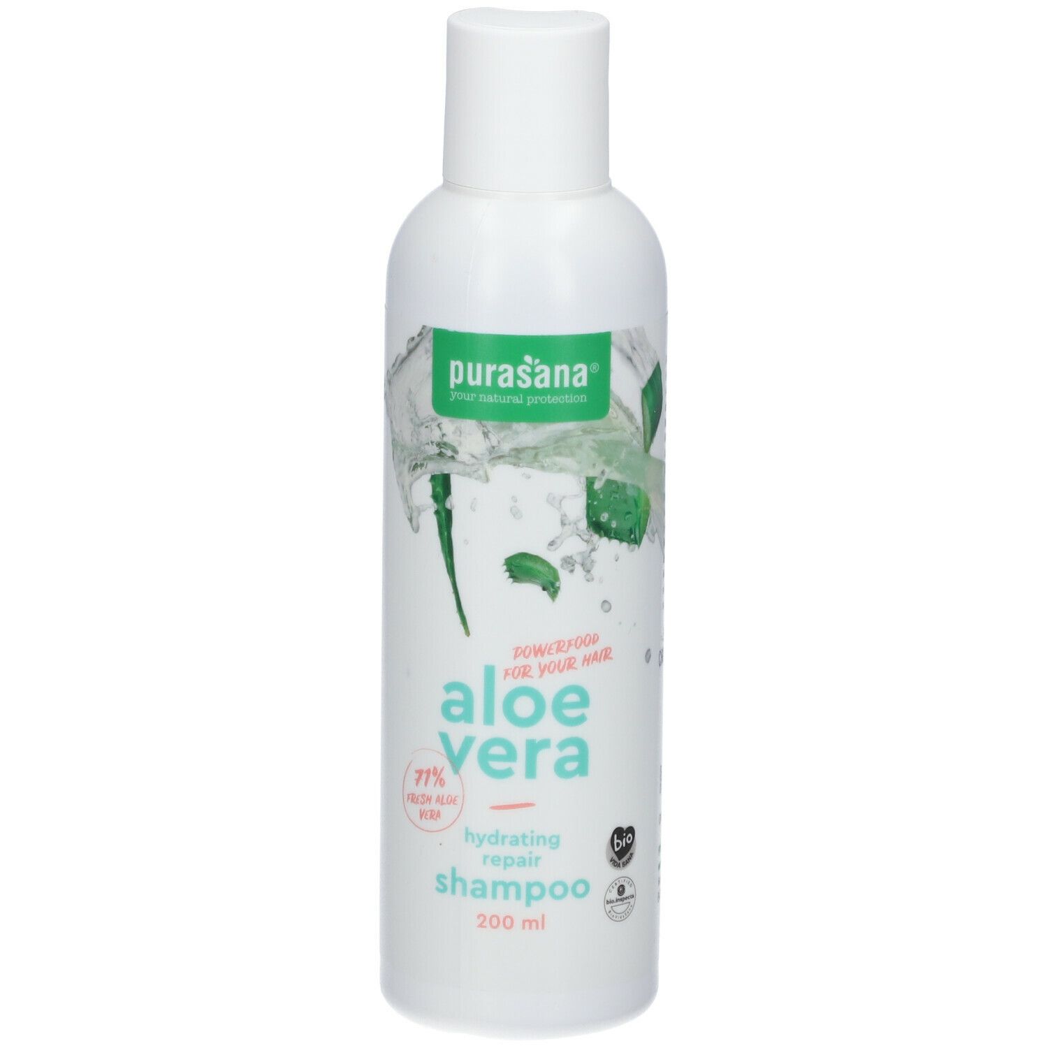 Purasana® Aloe Vera Shampooing hydratant et réparateur Bio