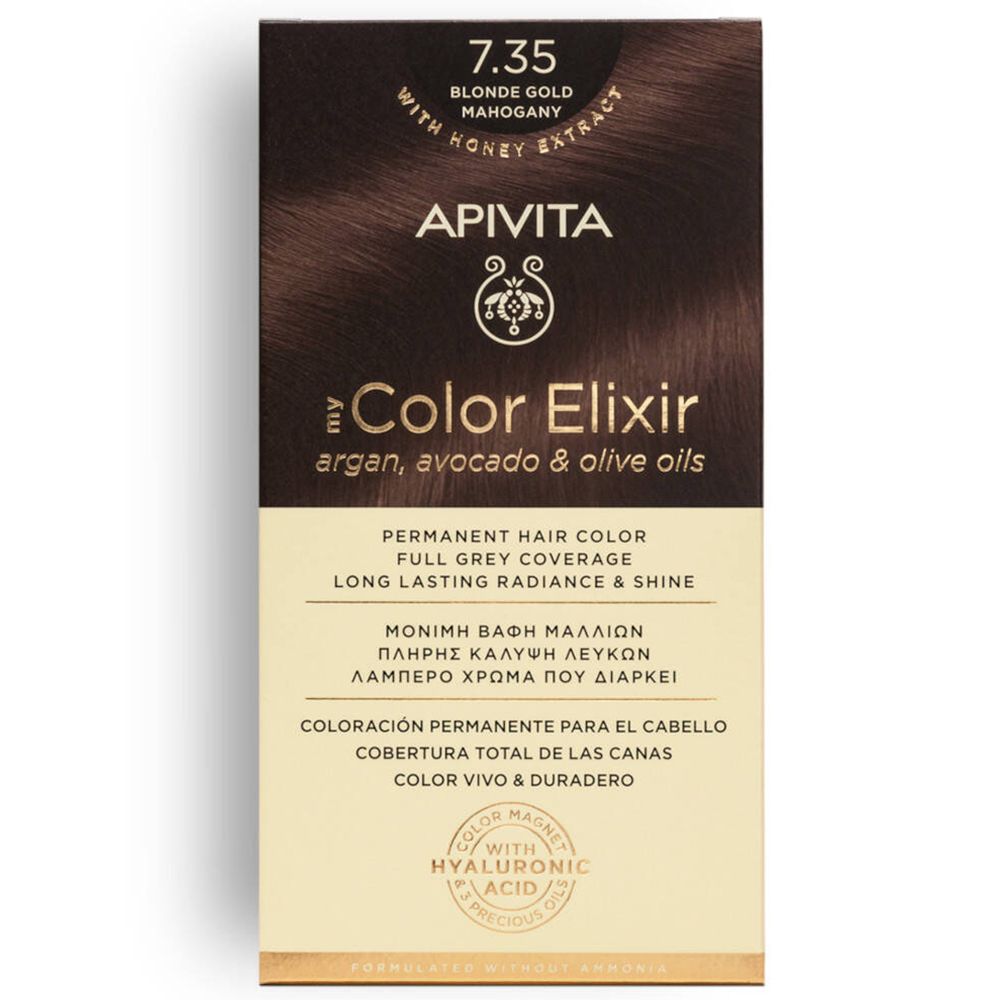 Apivita My Color Elixir 7.35 Blond Gold Mahogany
