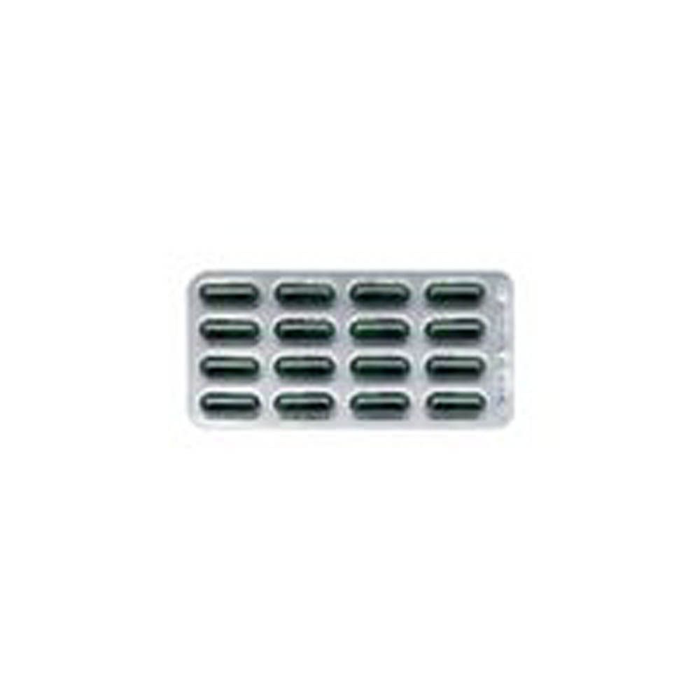 Emballage Ymea Ventre Plat. Contient des informations sur les ingrédients et l'utilisation. Emballage bleu et blanc.